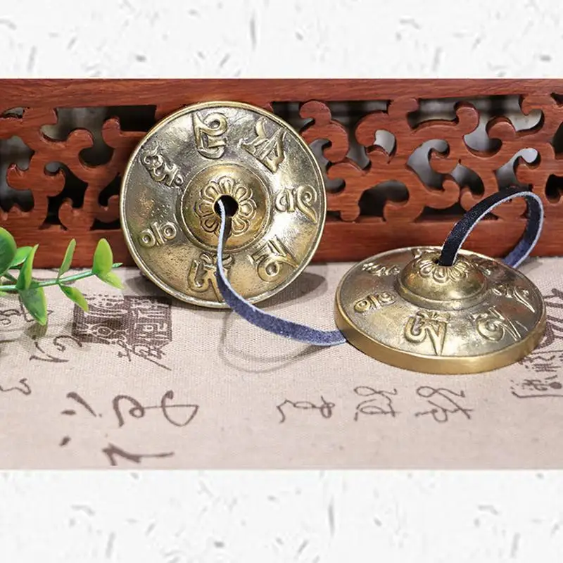 Meditation Tibetan Chimes Tingsha Cymbals Musical Chimes With Tibetan Drawstring Meditation Decor Instruments For Your Room