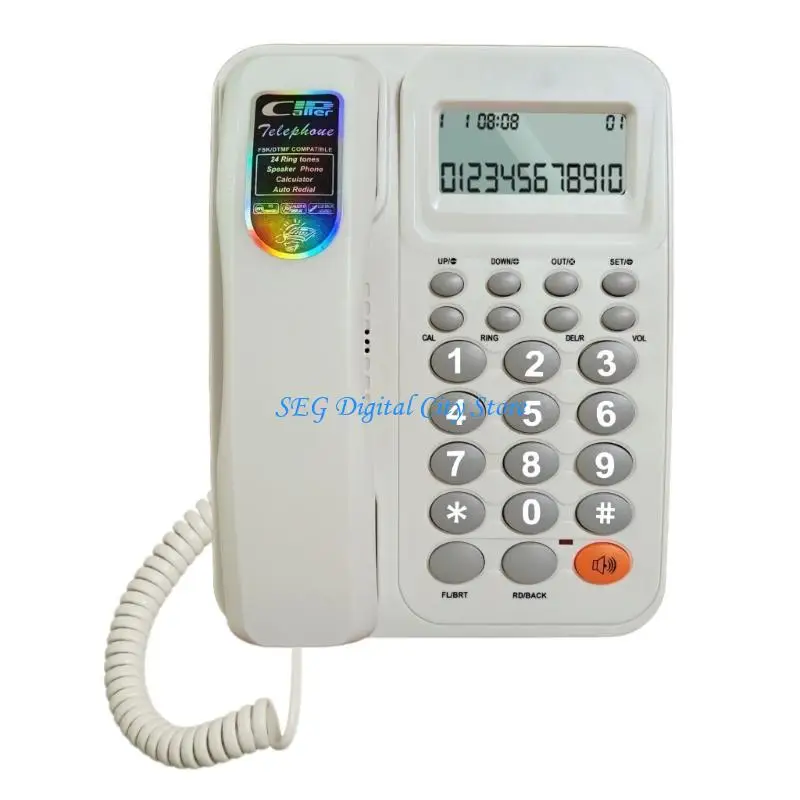 U75B High Definition Caller IDs Display Telephone For Hotel And Home Use With Clear Screen And Plastic Construction