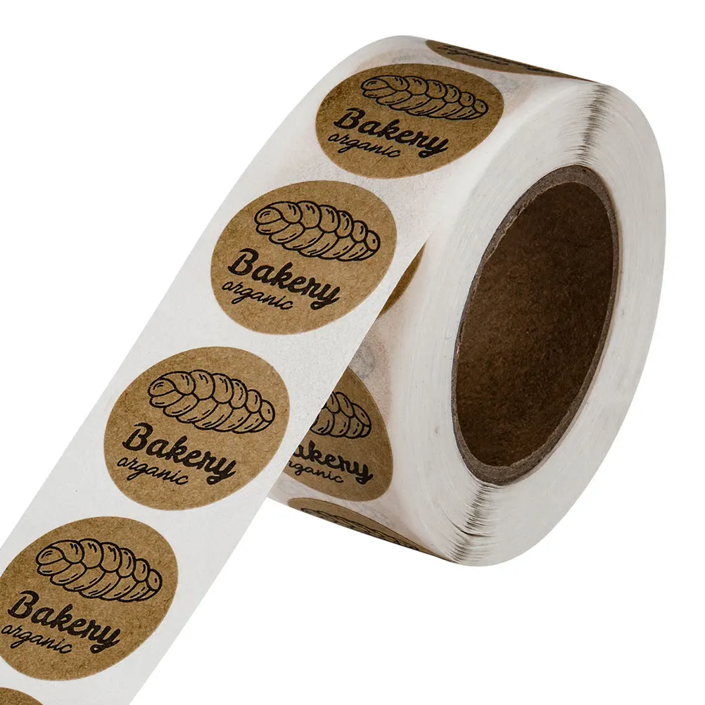 

Decorative Sticker Label Food Labels Business Kraft Paper Baking Stickers Round