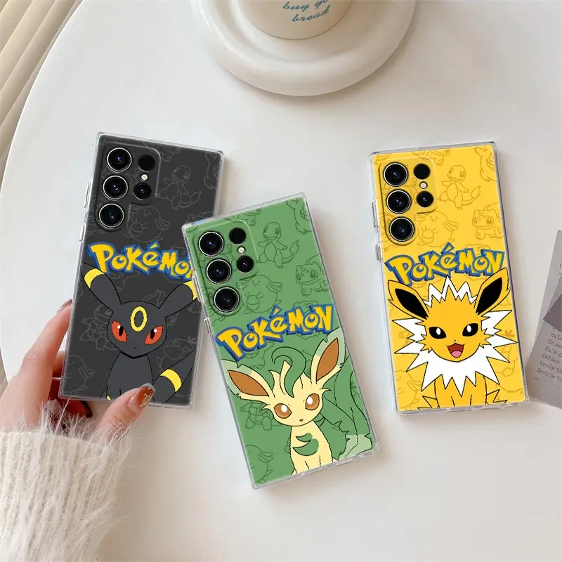 

Leafeon Eevee Pocket Monster Pokemons S25FE Case For Samsung Galaxy S25 S24 S23 Ultra S20 S21 FE S22 Plus A56 5G A17 Phone Cover