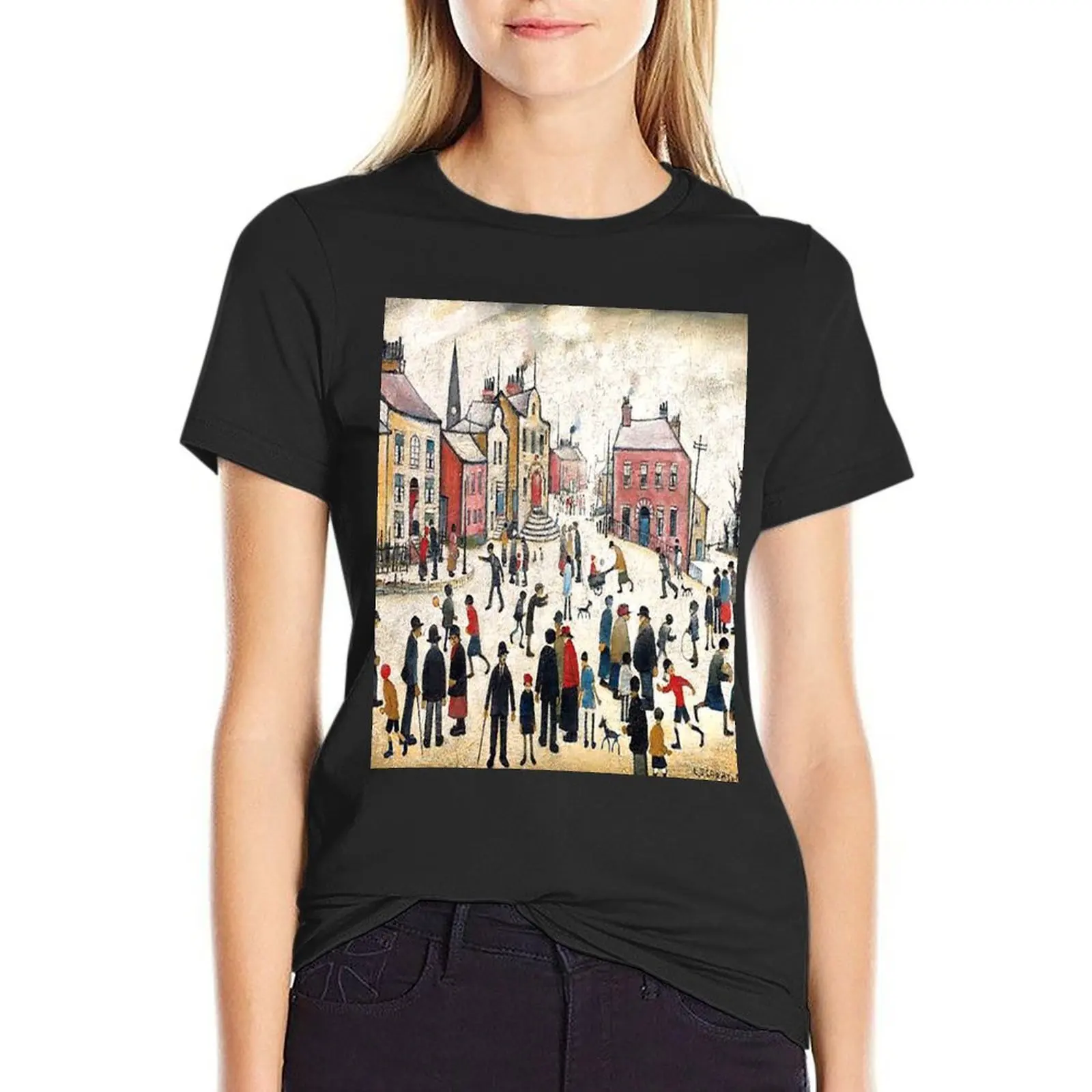 l s lowry 1887 1976 C N 10 T-Shirt Short sleeve tee plus size tops oversized t shirts for Women