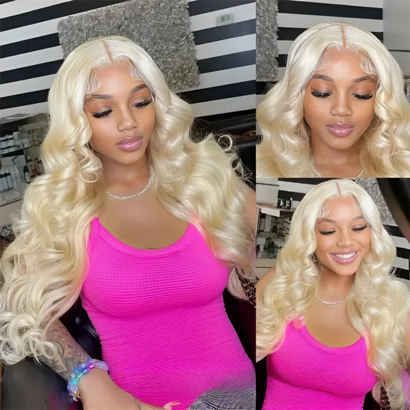 

30 40 Inch 613 Blonde 13x4 Lace Front Human Hair Body Wave 13x6 Lace Frontal Wig Brazilian 200 density For Black Women