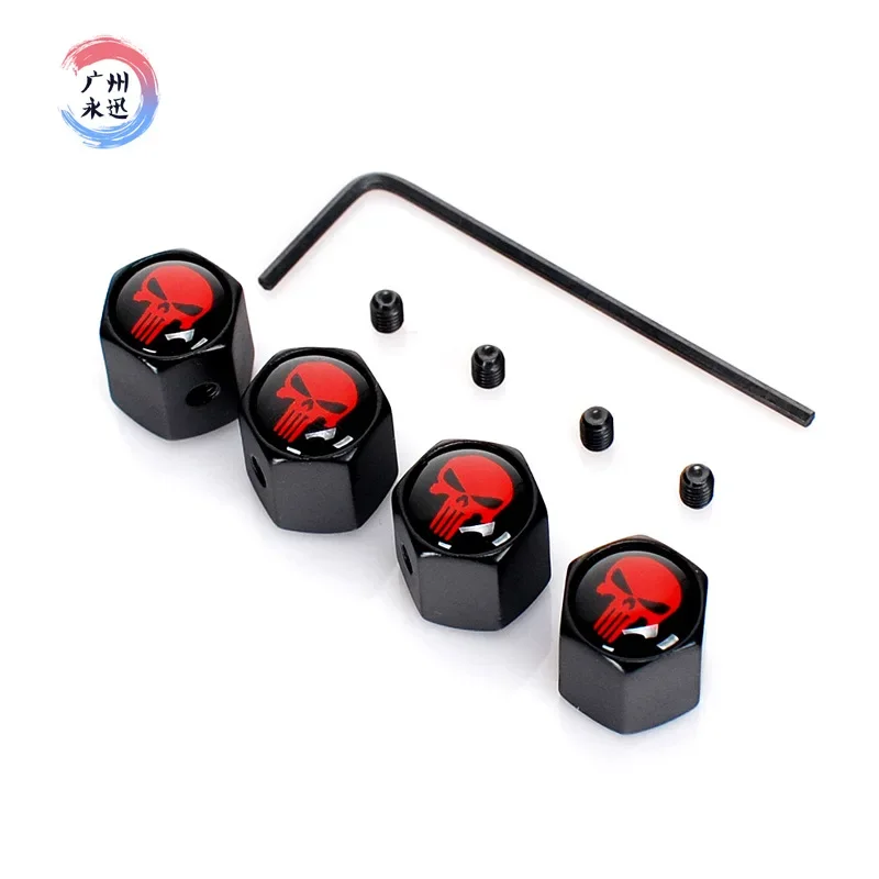 

Skull Ghost Head Black Anti-theft Valve Cap Personalized Modified Valve Cap Auto Supplies
