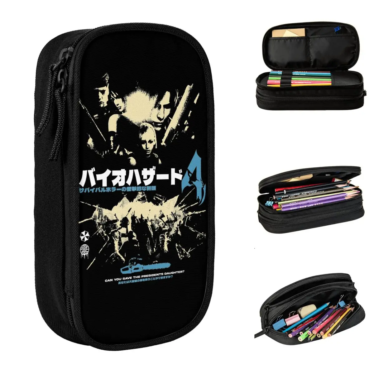 Residents Evils 4 Pencil Cases Cute Pen Bag Girl Boy Big Capacity School Supplies Cosmetic Pencil Box