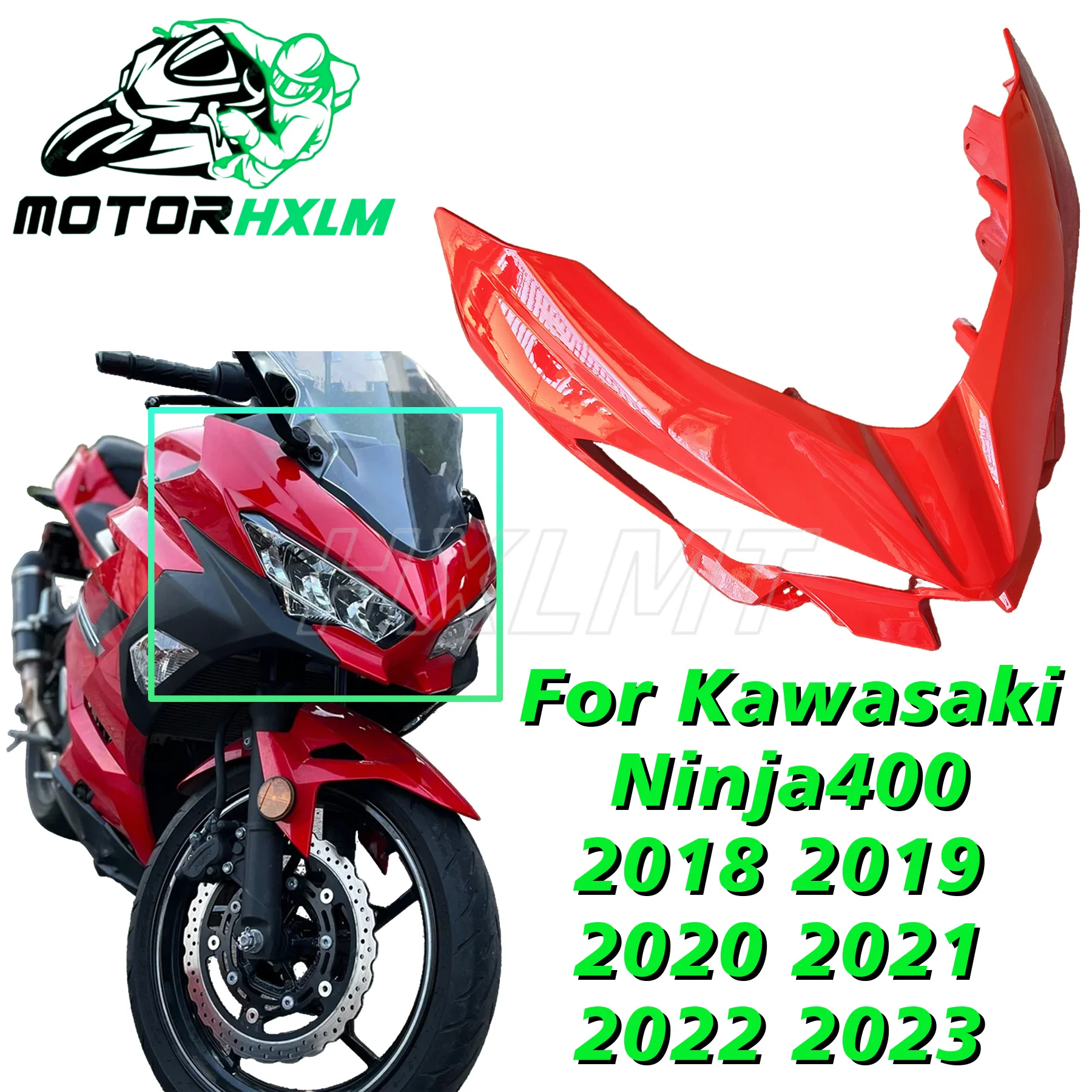 

Front headlight cover For Kawasaki Ninja400 2018-2023 Headlamp cover Front nose headlight cover Front protector High Quality ABS