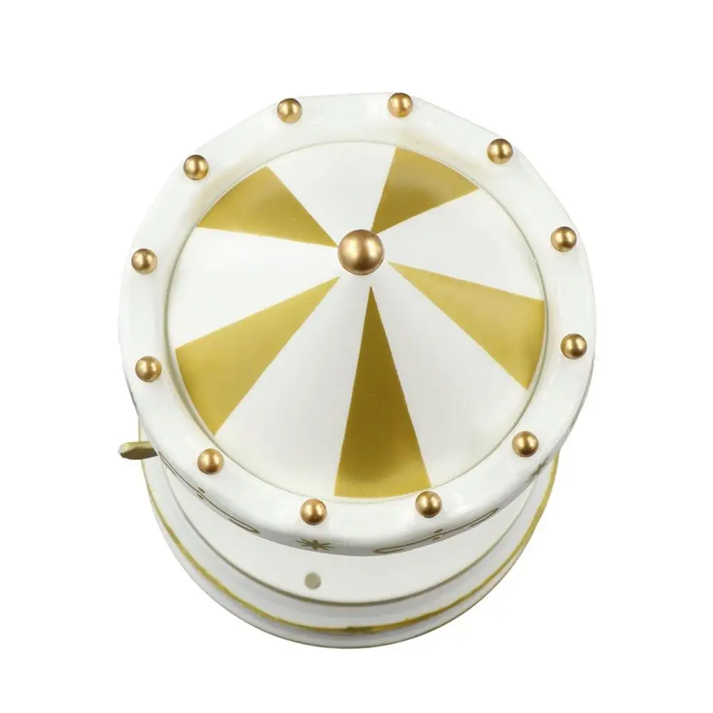 

Exquisite Design Carousel Music Box Easy Use Painted Ferris Wheel Ornaments Plastic Carousel Carousel Cake Accessories