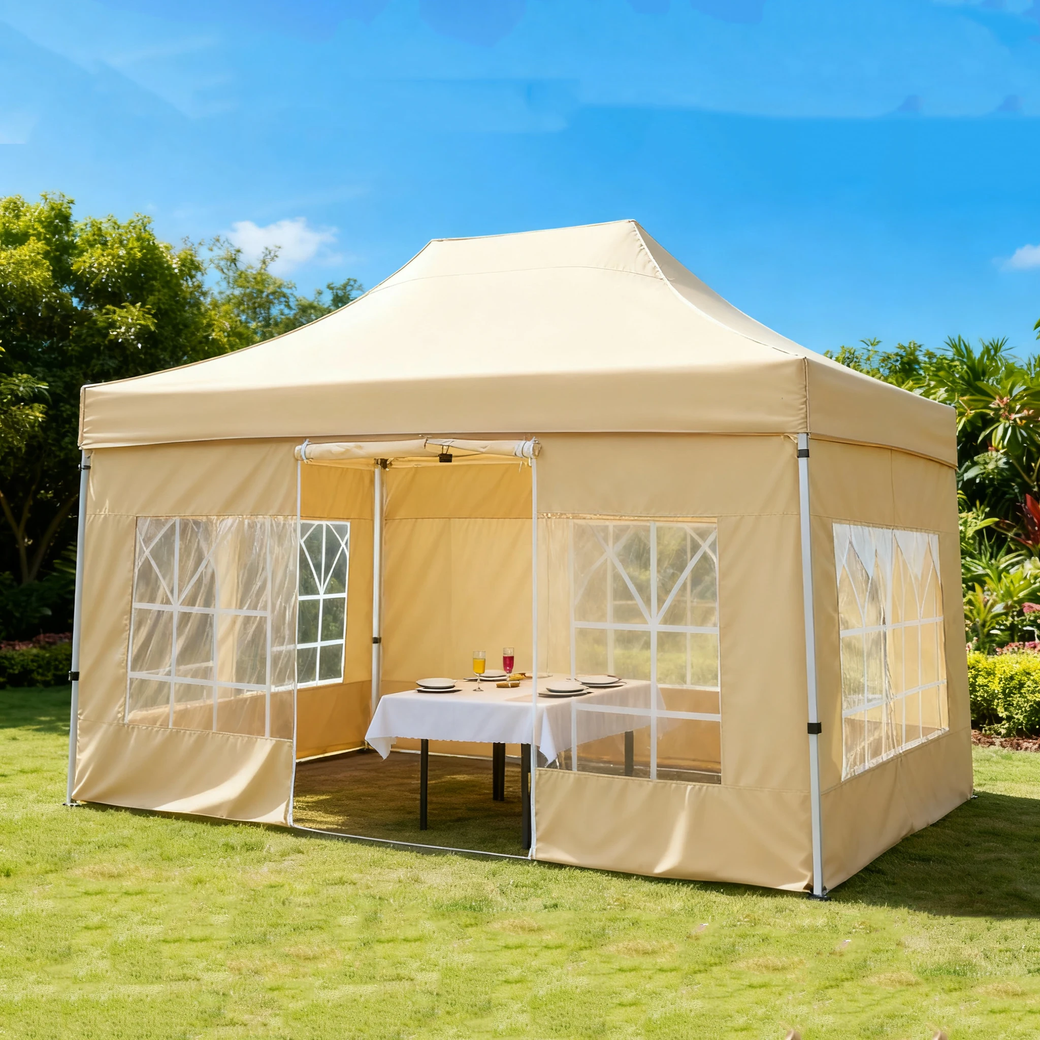 

STLF Four-Legged Transparent Single Iron Pole Waterproof Rainproof All-Season Outdoor Street Vendor Sunshade Umbrella Canopy