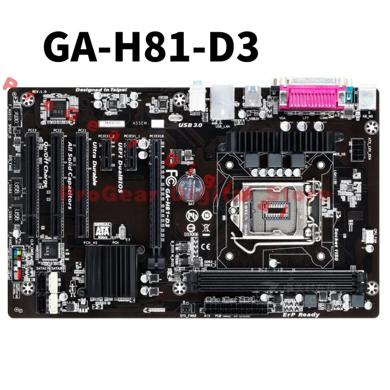 

Материнская плата Gigabyte GA-H81-D3 LGA1150 ATX Intel H81 DDR3 SATA3 USB3.0 VGA