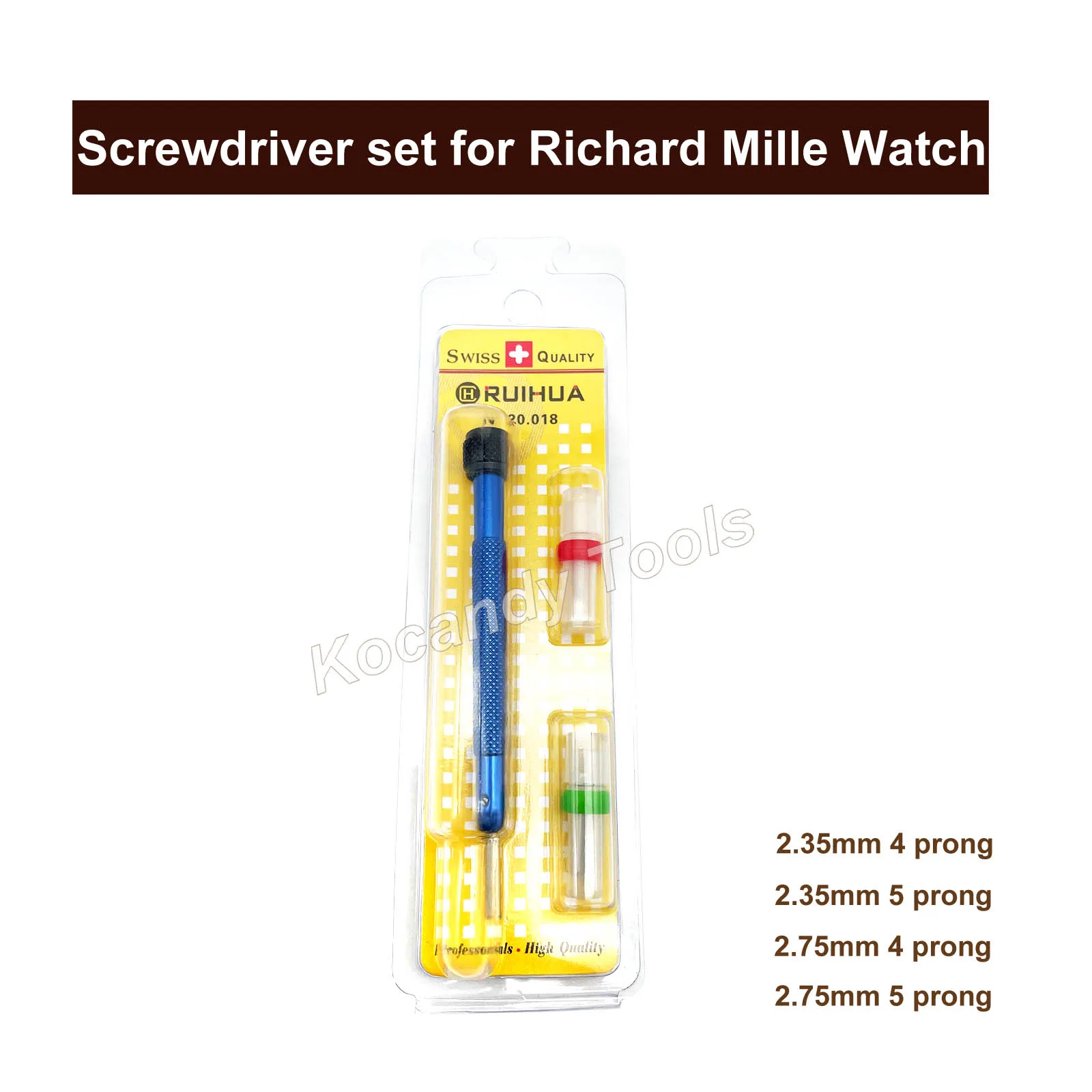 Set of 5 Richard Mille Watch Screwdrivers Set Watch Repair Tool Opener Screwdriver For RM Stainless Steel Screwdrivers With Diff