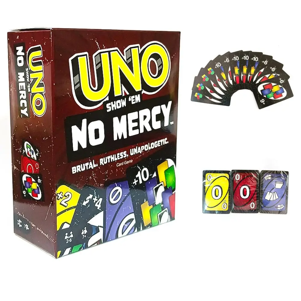 Uno No mercy Game Board Games UNO Cards Table Family Party Entertainment UNO Games Card Toys Children Birthday Christmas