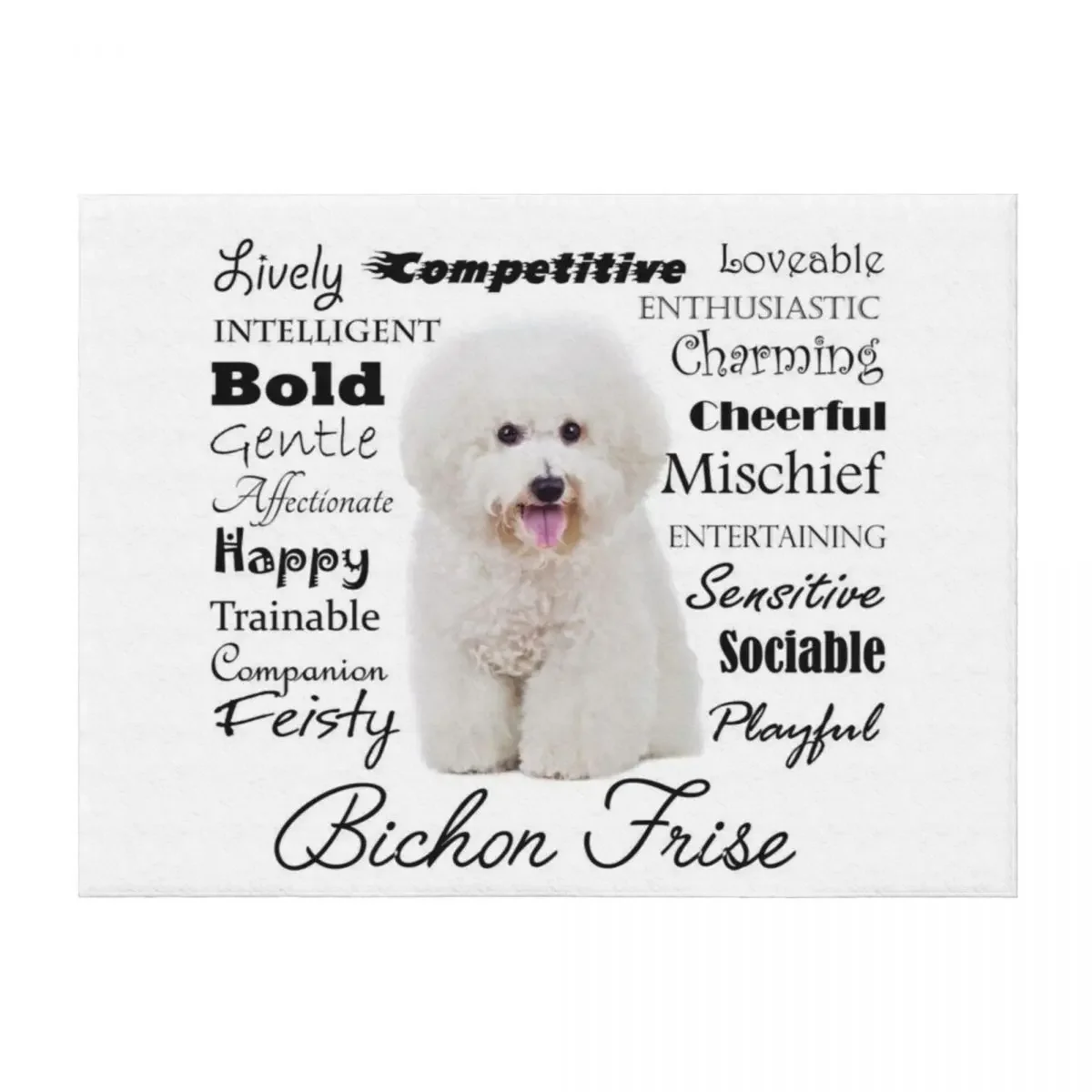 

Bichon Frise Traits Throw Blanket Warm Winter beds warm for winter Soft Plaid Blankets