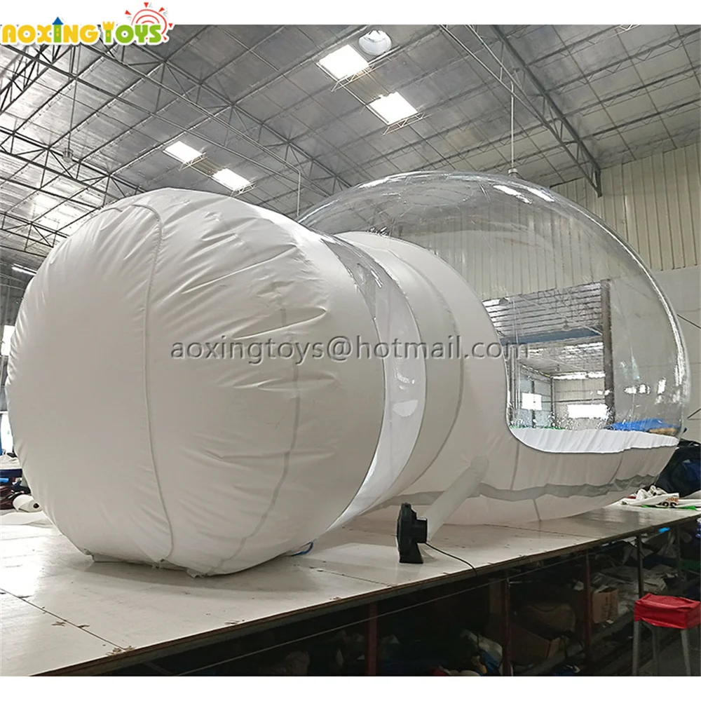 

Outdoor Camping Inflatable Bubble Tent Dome Igloo House With Single Tunnel For Garden Yard Hotel With Air Blower