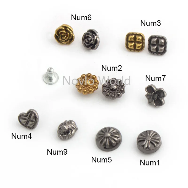 10-200pcs Metal Single Cap Rivets Studs Round Rivet for Leather Craft Hat Garments Sewing Flowers Nail Bag Decorate Accessories