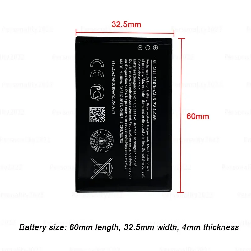 BL-4UL 3.7V BL 4UL Battery for Nokia 3310 225 230 215 RM 1172 1126 RM-1012 RM-1011 TA1030 Lumia225DS 230DS BL4UL Phone Batteries