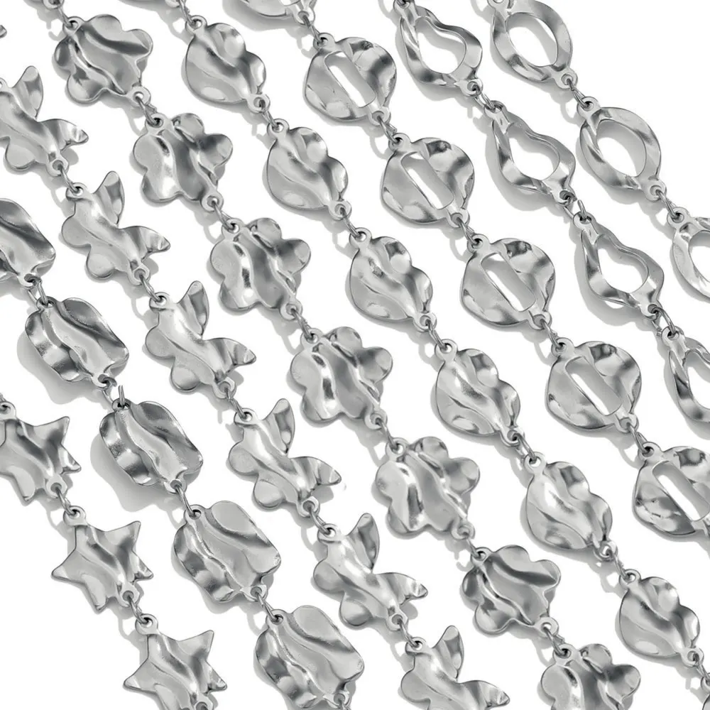 1 meter stainless steel chains for Jewelry Making Golden Heart Butterfly Design Link Chain DIY women necklace bracelet Wholesale image 5