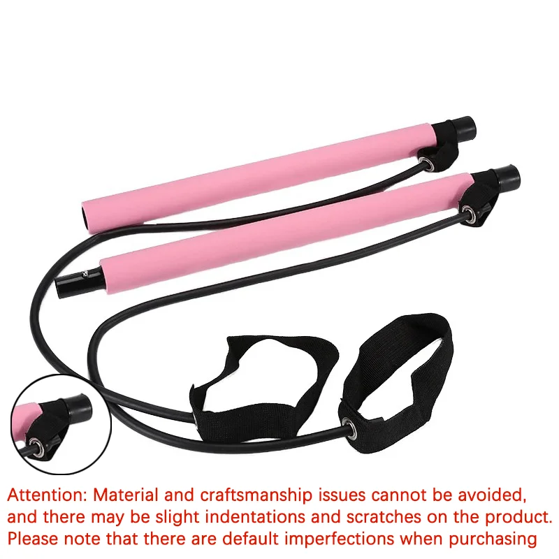 Multifunctionele Pilates Bar Combinatie Fitness Bar Yoga Borstuitbreiding Spantouw Rugtrainer Elastisch touw Stretchriem - afbeelding 1
