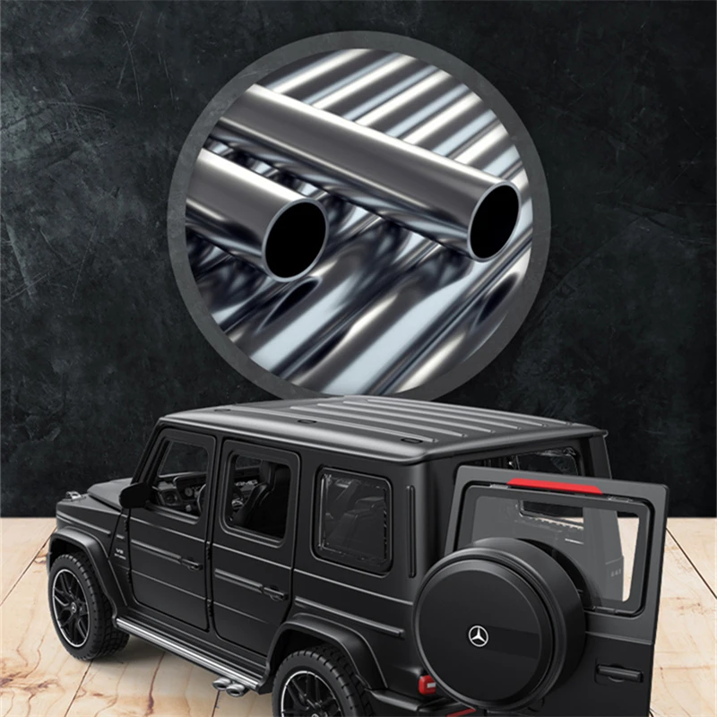 1:32 Benzs G63 G65 SUV Alloy Car Model Diecast Metal Off-road Vehicles Car Model Simulation Sound and Light Collection kids Gift