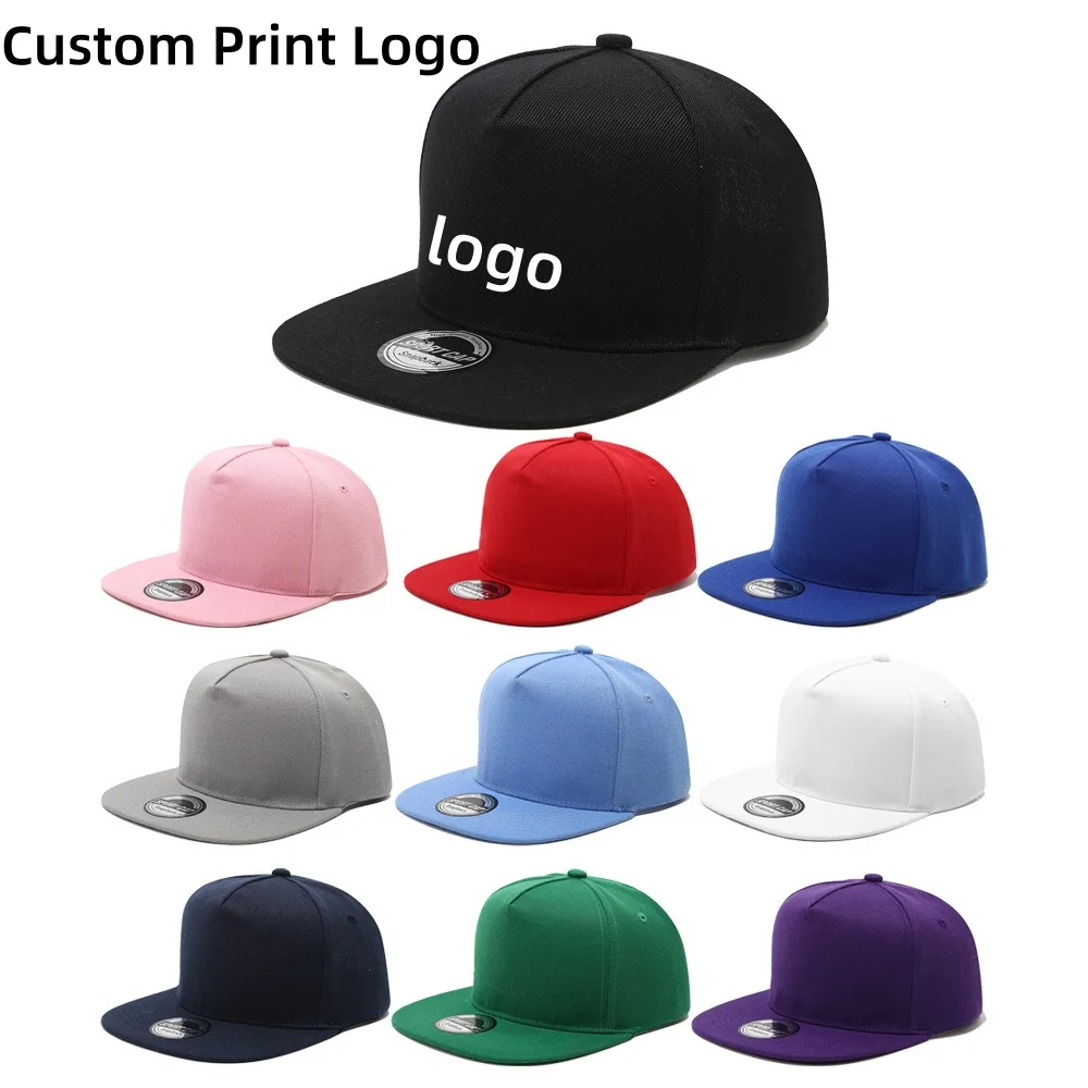 Logotipo impresso personalizado chapéu de proteção solar aba plana snap boné de sol boné de beisebol de dança de rua