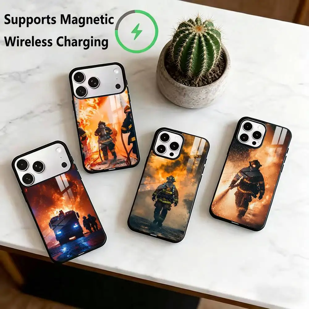 

F-Fireman F-Firefighter Phone Case For iPhone17,16,15,14,13,12,11 Plus,Pro Allows magnetic wireless charging
