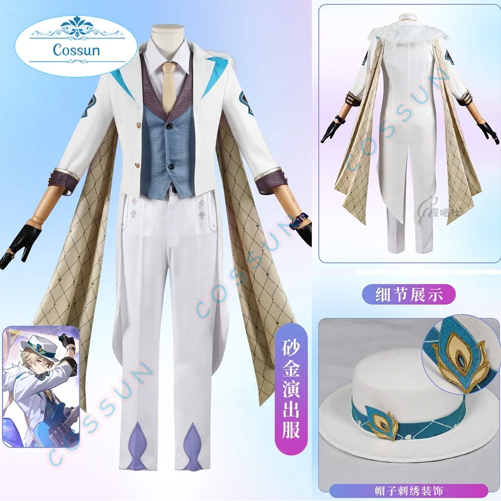 

Game Honkai: Star Rail Sha Kin Concert Aventurine Cosplay Costume Handsome Uniform Suit Men Halloween Party Outfit S-XL