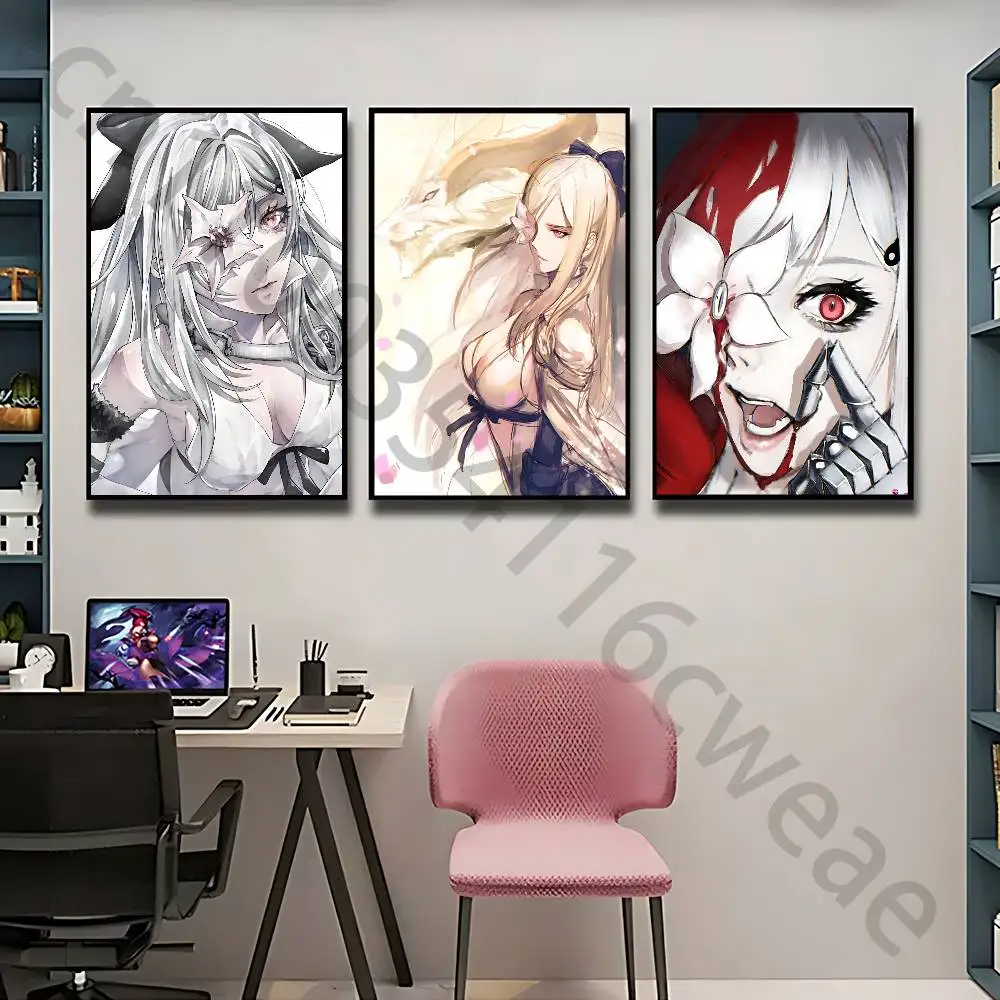 Game D-Drakengard 3 Zero Poster Self-adhesive Art Waterproof Paper Sticker Coffee House Bar Room Wall Decor