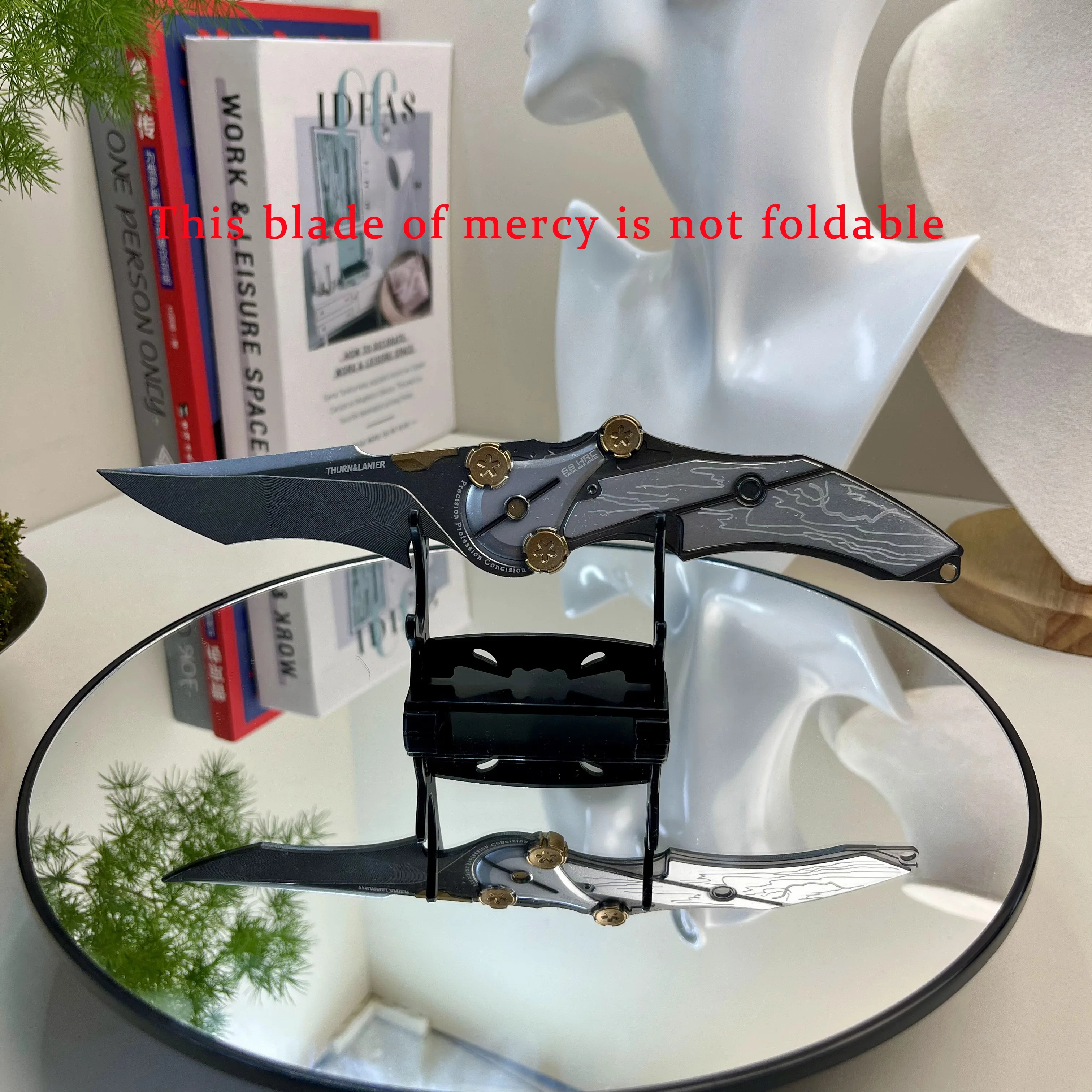 22CM Delta Force Game Peripherals Mercy Knife Not Folding Style Metal Weapon Model Outdoor Trainning Knife Melee Sword Toy Gifts