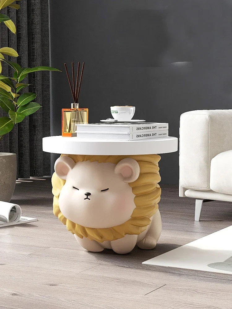 

Nordic Home Decor Lovely lion Statue Floor Ornament Living Room TV Cabinet Sofa Bedside Coffee Table Decoration Housewarming