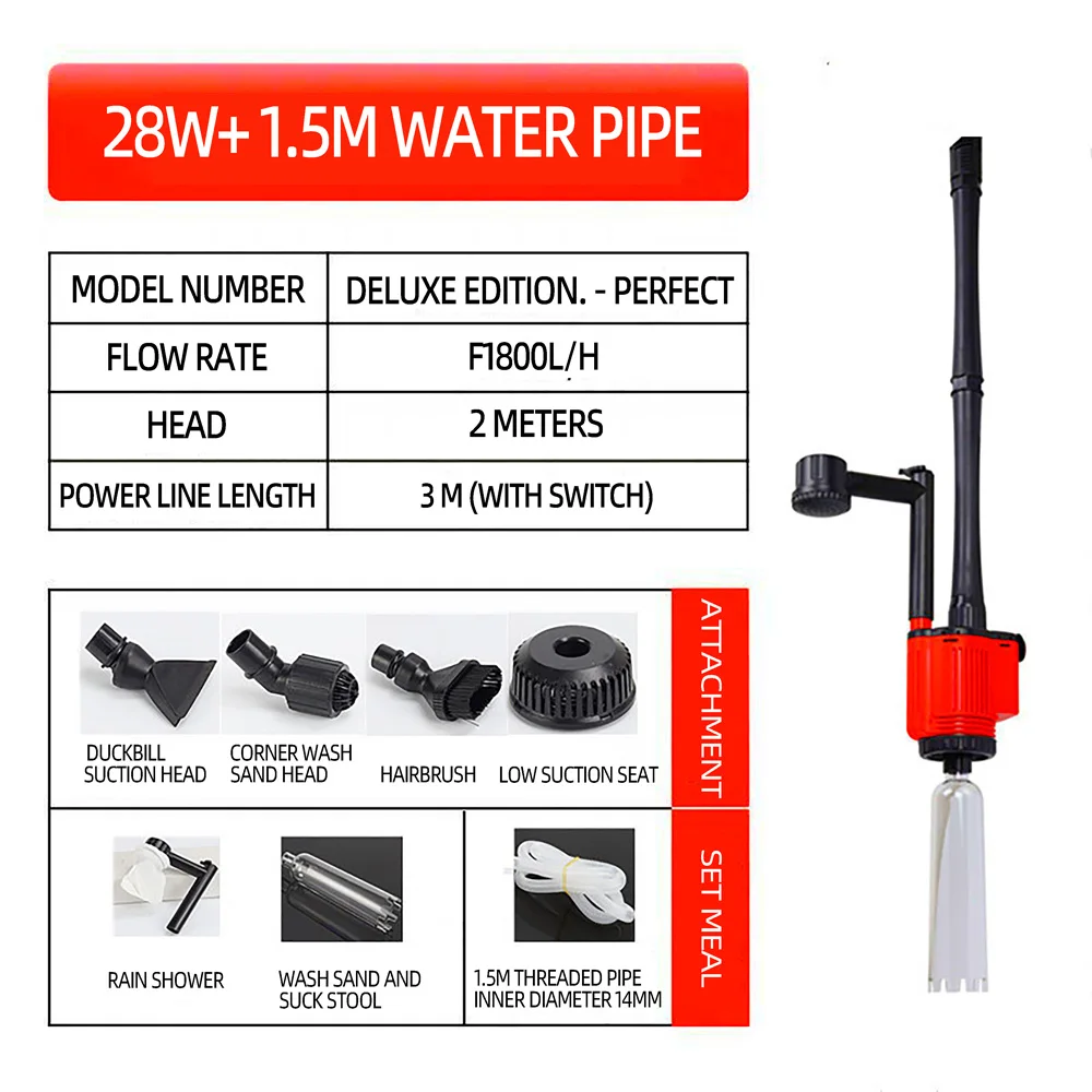 Trocador De Água Elétrico Multifuncional, Trocador De Água Do Tanque De Peixes, Bomba De Sucção De Alimentação De Peixes De Aquário