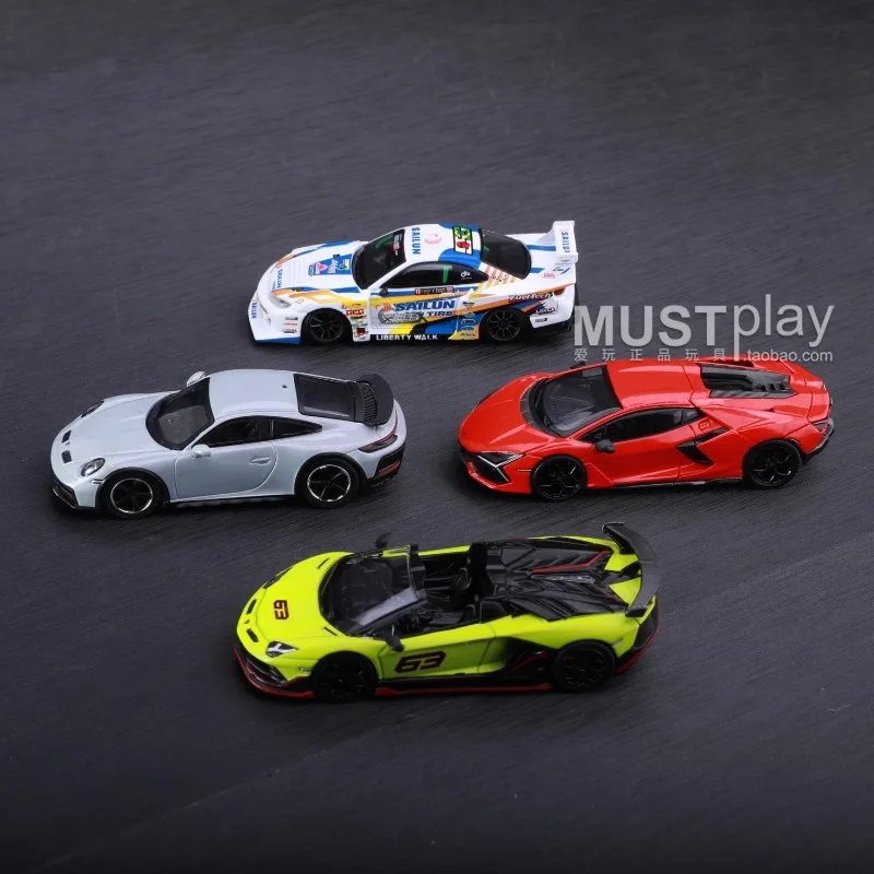 Op voorraad: 1:64 # 774 Lamborghini 887SVJ Nissan LB gegoten miniatuursimulatie legering automodel, jongensspeelgoed, decoratief item voor volwassenen.