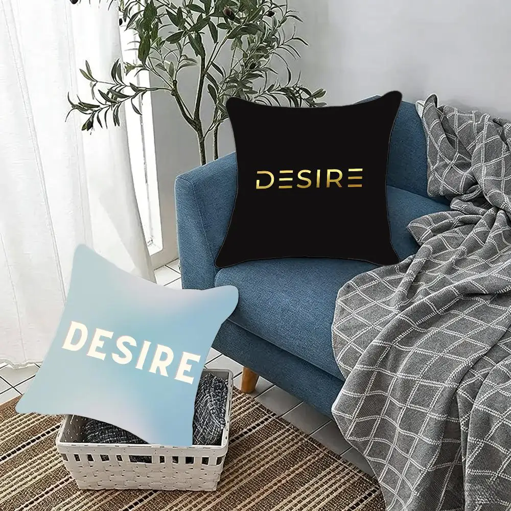 Romantic Art D-Desire Cushion Cover Fluffy velvet Nordic style plush Living room sofa decorative