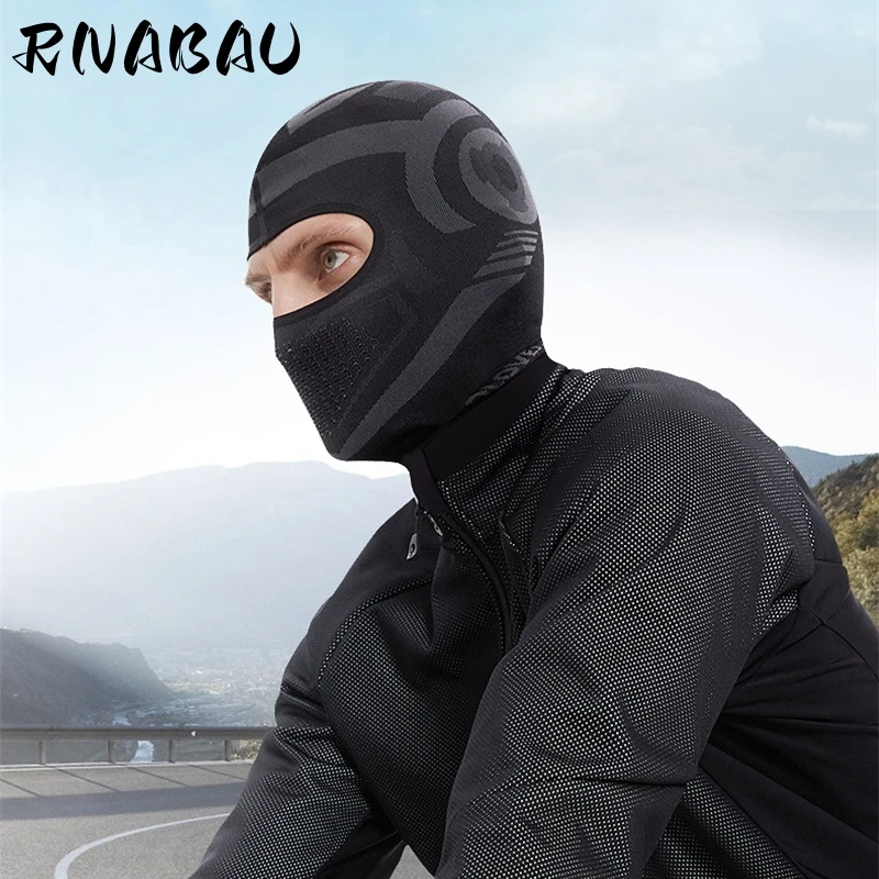 RNABAU Spring Summer Full Face Cover Mask Balaclava Hat Winter Ski Cycling Sun Protection Scarf Outdoor Sports Warm Face Masks