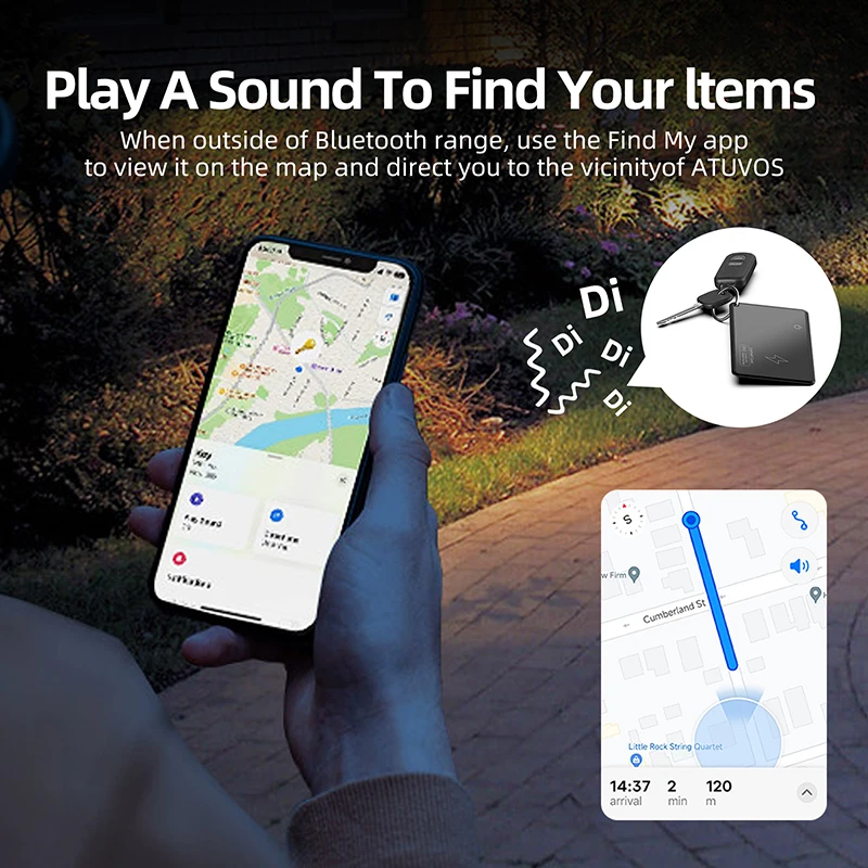 Wireless Ultra-thin Smart Tag Card for Apple System Find My APP AirTag Kid/pet finder Key/bike/Wallet Bluetooth GPS Tracker