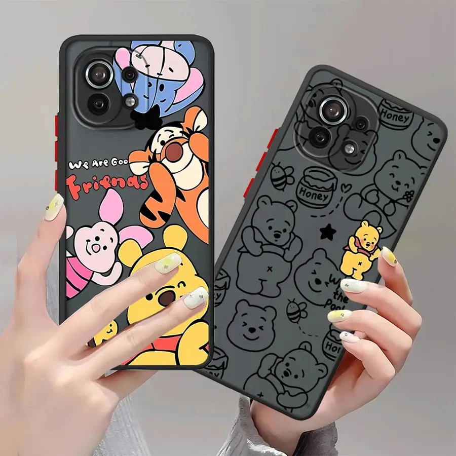 Disney Winnie Pooh Phone Case for Xiaomi Redmi A1 Plus 9T 9i 12C 9 9C 10 12 5G 10A 9A 13C A2 K40 Pro 10C Matte Cover