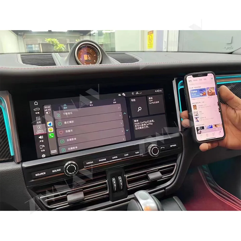 كوالكوم أندرويد 13 CarPlay راديو السيارة 12.3 بوصة تعمل باللمس لبورشه ماكان 2010-2015 نظام تحديد المواقع مشغل وسائط متعددة رئيس وحدة السيارات #4