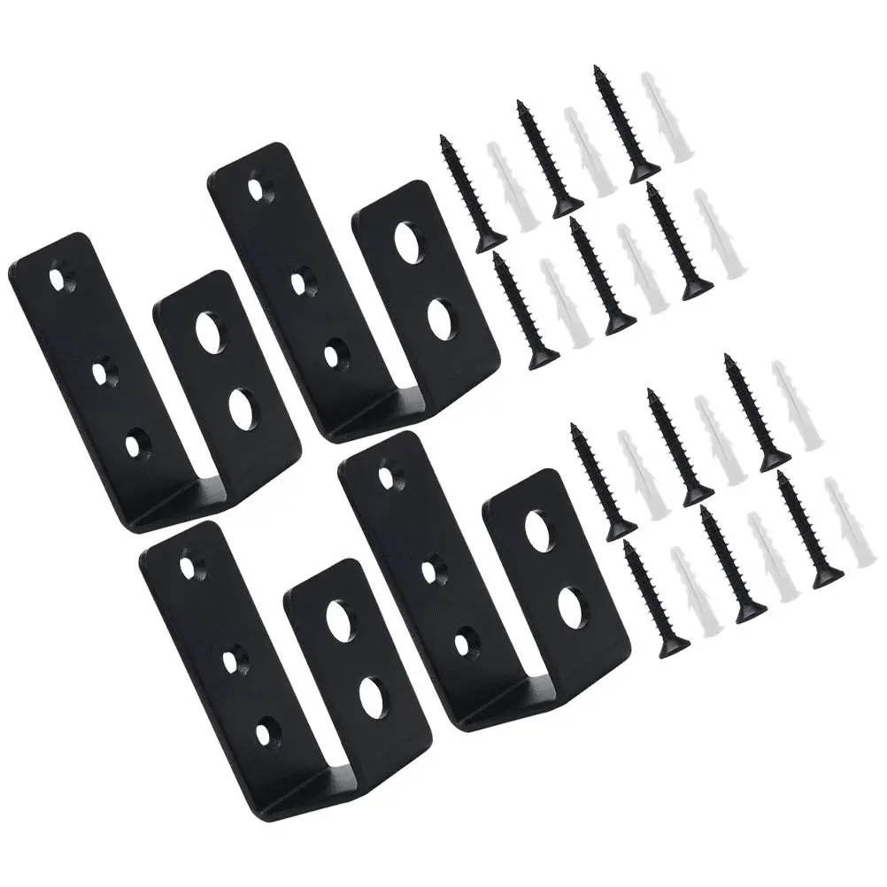 

4pcs Door Barricade Bracket U Shaped Heavy Duty Steel Security Bar Holder For Home Safety Garage Barn Door Latch Hardware