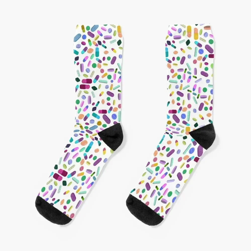 Pill print Socks christmas stocking Antiskid soccer cartoon summer Men Socks Women's