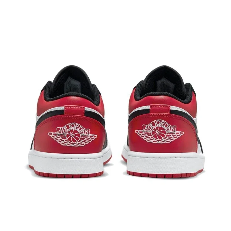 Air Jordan 1 Low "Bred Toe" Red Black White For Men's Classic Retro Basketball Street Casual Sneakers Shoes 553558-612