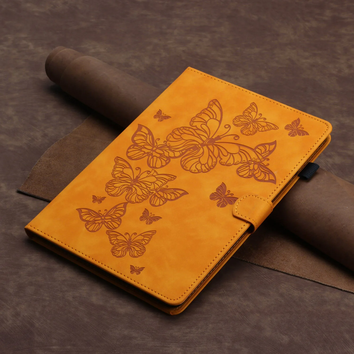 3D Embossing Butterfly Leather Wallet Case for IPad Pro 11 2021 Air4 Air5 AIR1 Air2 Mini6 1 2 3 10.2 10.5 Inch Cards Solt Cover