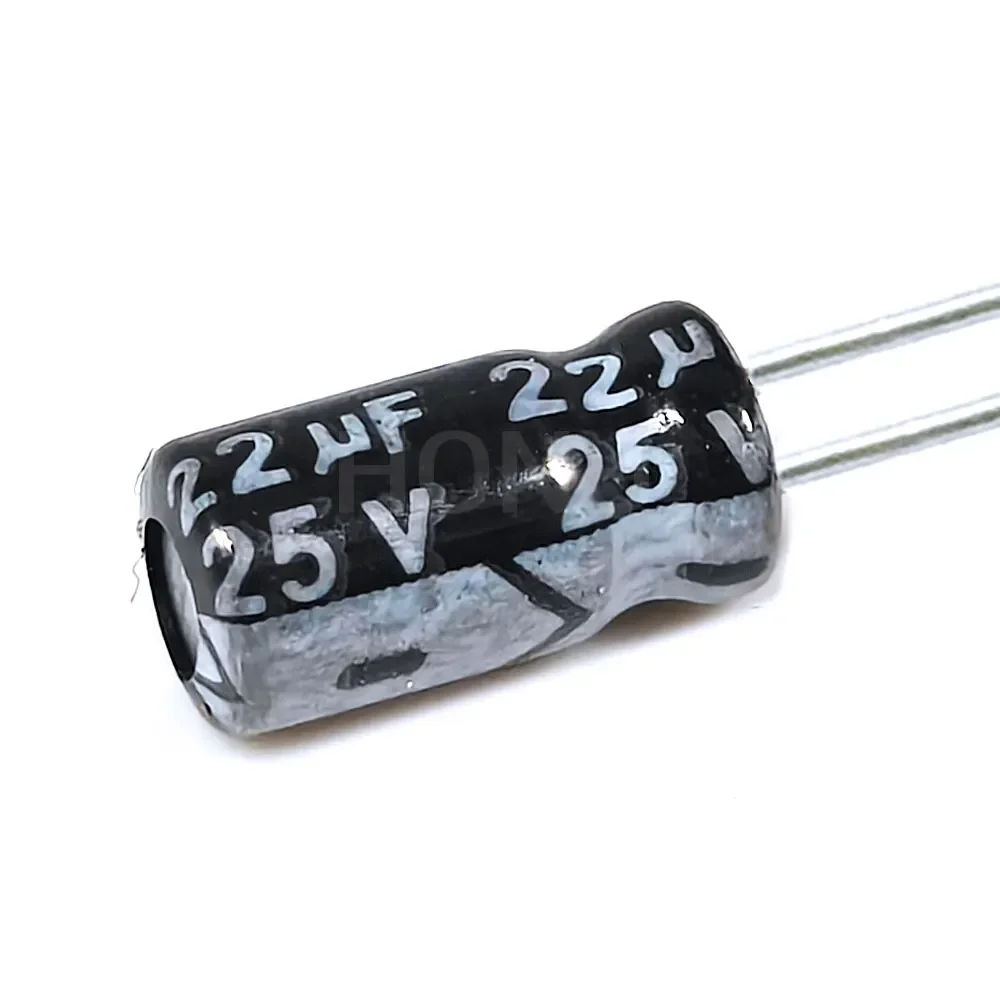 20ชิ้น ​ ​ ​ ​ 22uF 25V 22MFD 25 โวลต์ 4*7 มม.ตัวเก็บประจุอลูมิเนียมอิเล็กโทรลีติค Radial 22mf25v 22uf25v 25v22mf 25v22uf ± 20% ​