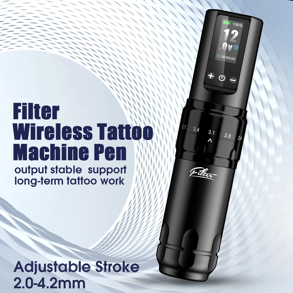 Filtre X30 Kablosuz Pil dövme kalemi LED Dijital Ekran Dayanıklılık Pil Gücü 1600 mAh Kartuş İğne Malzemeleri