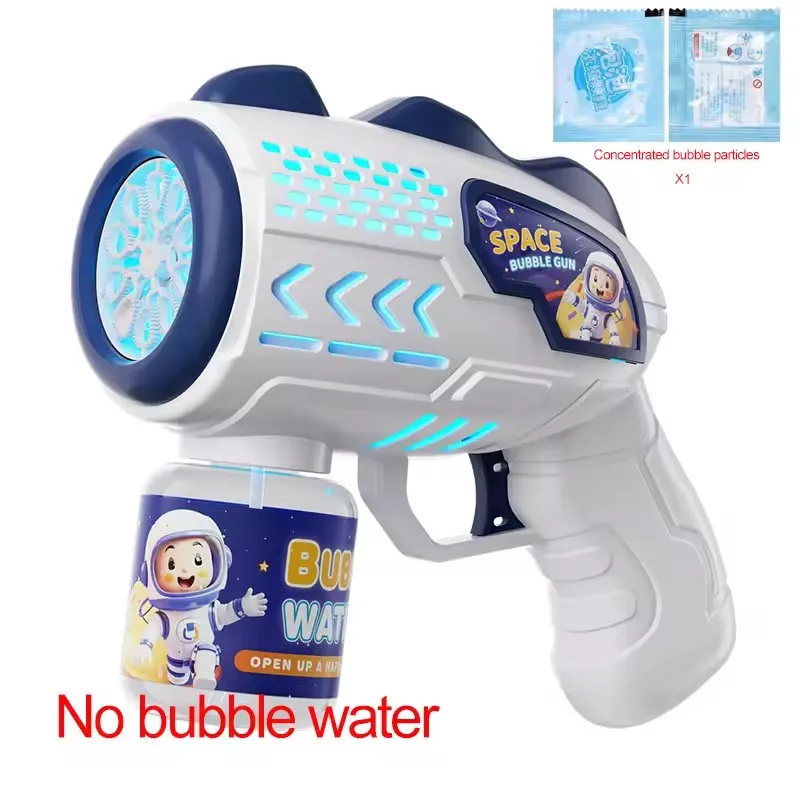 Volautomatische Bubble Gun Rocket Bubbles Machine Automatische blazer met Bubble Liquid Toy voor kinderen Strand Outdoor Bubble Gifts