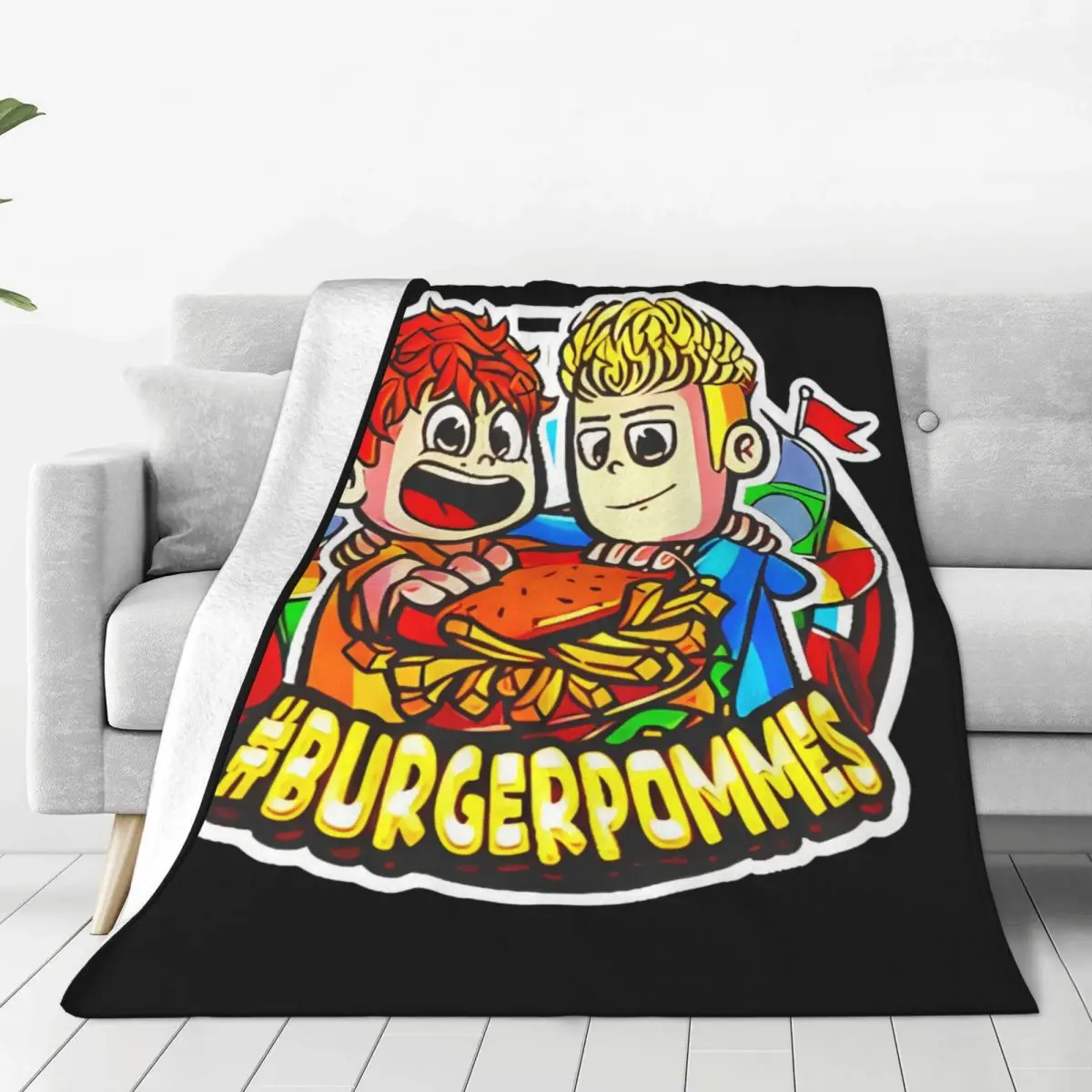 Lukasbs Burgerpommes 2024 New Songs Blanket Fleece Decoration iCrimax Cozy Soft Throw Blankets for Bed Travel Quilt