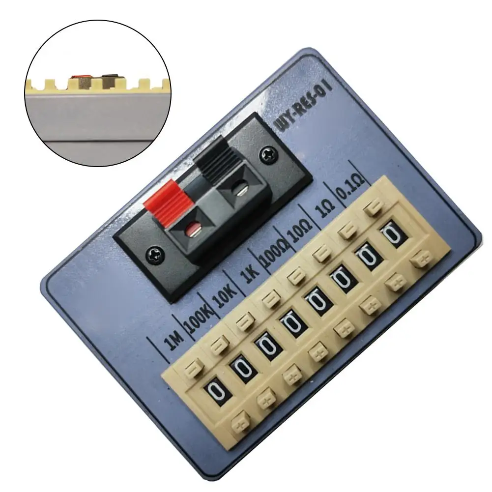 Portable Gray Resistor Box 250mW 1% Accuracy 8 Level Decade Resistance Box For Circuit Simulation And Laboratory Instrument Use
