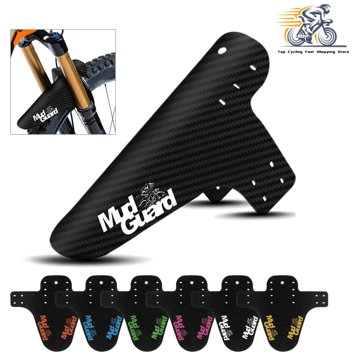 Mountain Bike Colorful Fenders Front Rear Mudguard Saver Mud Guard Wings Cycling Accessories Road Bicycle Protective Parts 1 PC