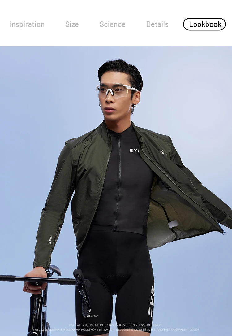 EVR Radsport-Windbreaker Frühling und Herbst Herren Rennrad Dünne Jacke Winddicht Wasserdicht Atmungsaktiv Outdoor MTB Fahrradjacke – Detail 12