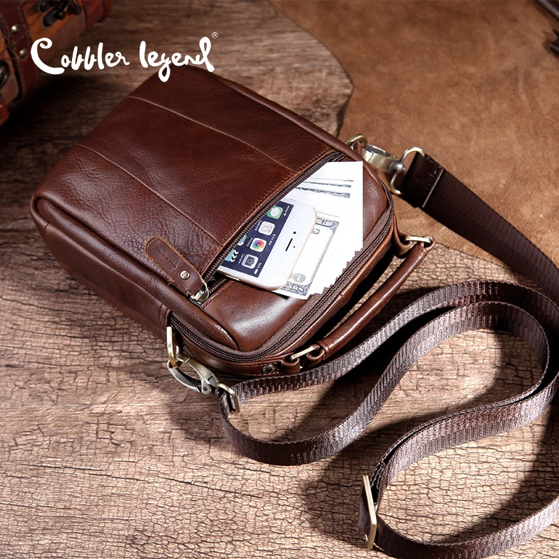 Cobbler Legend 2023 Messenger Bag Men Leather Luxury Brand Designer Handbags High Quality Genuine Leather Bag Vintage Crossbody