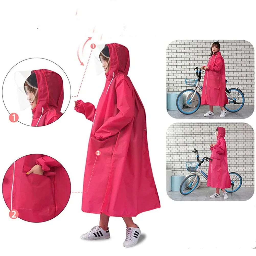 

Reusable Waterproof Raincoat Adult Eva Rain Poncho Outdoor Portable Lightweight Durable With Hood For Hiking Camping Travel Rain