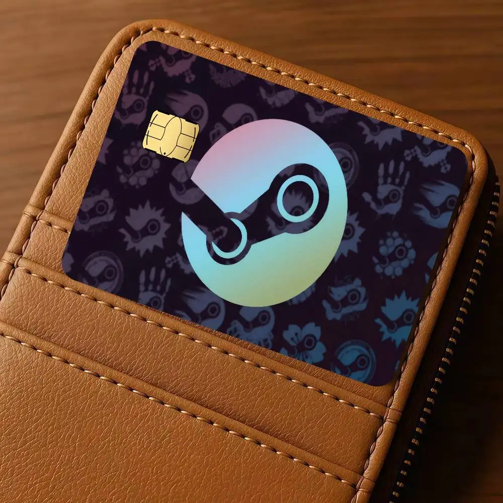 Steam Game Brand 4PCS  Credit Card Public Transportation Cards Protective Sticker Waterproof Card Face Decoration