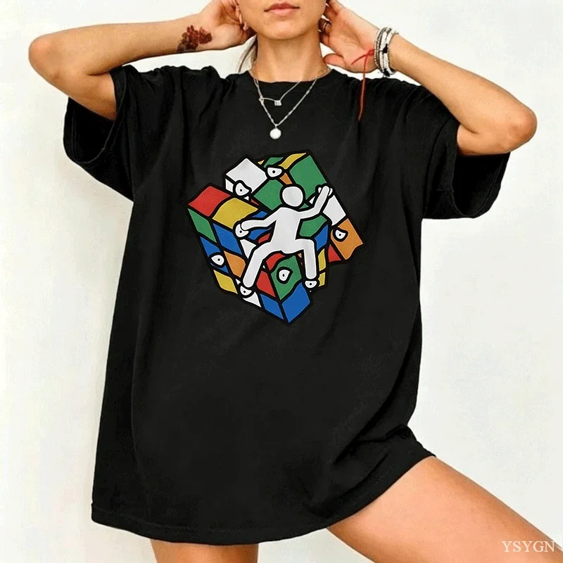 Rock Climbing T Shirt Men Women High Quality Problem Solving Tee Shirt Climbing Lover Gift O Neck Tee Clothing Tops