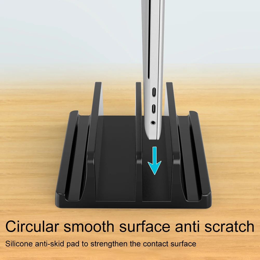Вертикальная настольная подставка для ноутбука, компактный пластиковый нерегулируемый кронштейн для ноутбука MacBook Air/Pro, подставка для ноутбука, держатель для телефона